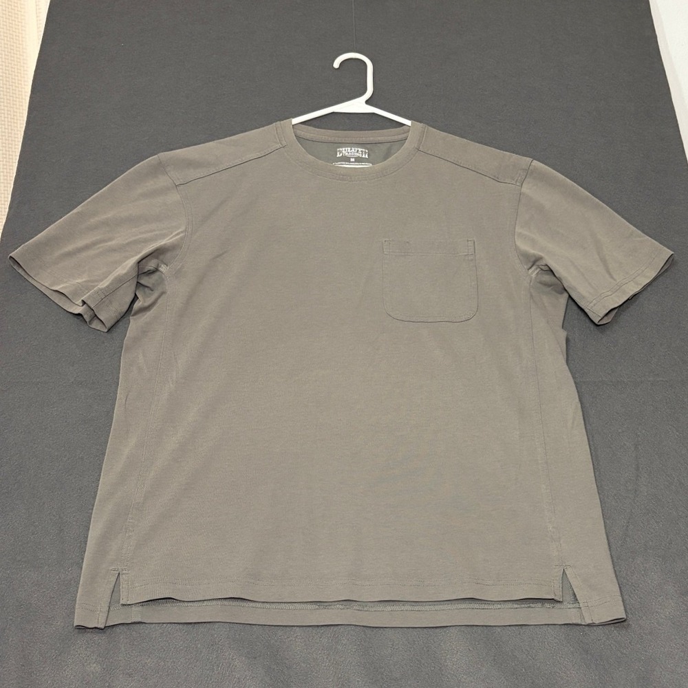 Duluth Trading Co Short Sleeve Pocket T-Shirt Mens Medium Olive Green Crew Neck